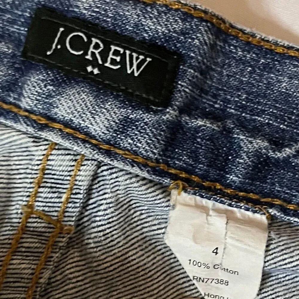J Crew Jeans Lowrise Hip Slung Light Medium Wash Denim Women’s Sz. 4R